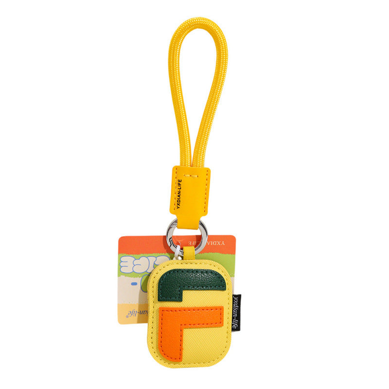 Wholesale Trendy 26 Letter PU Leather Keychain Pendant Graduation Gift Car Key Accessory