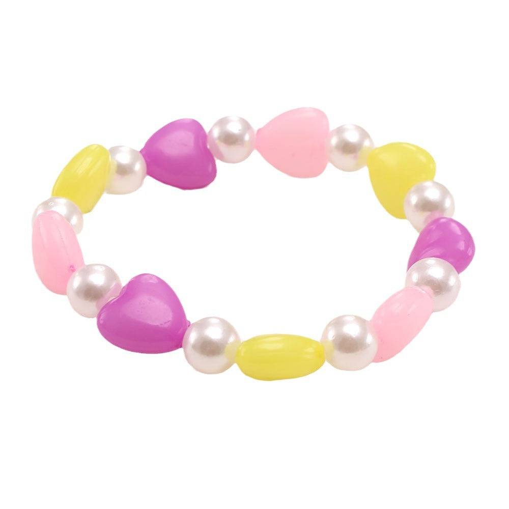 Wholesale Colorful Acrylic Pearl Children's Beaded Bracelet ACC-BT-NiJia003
