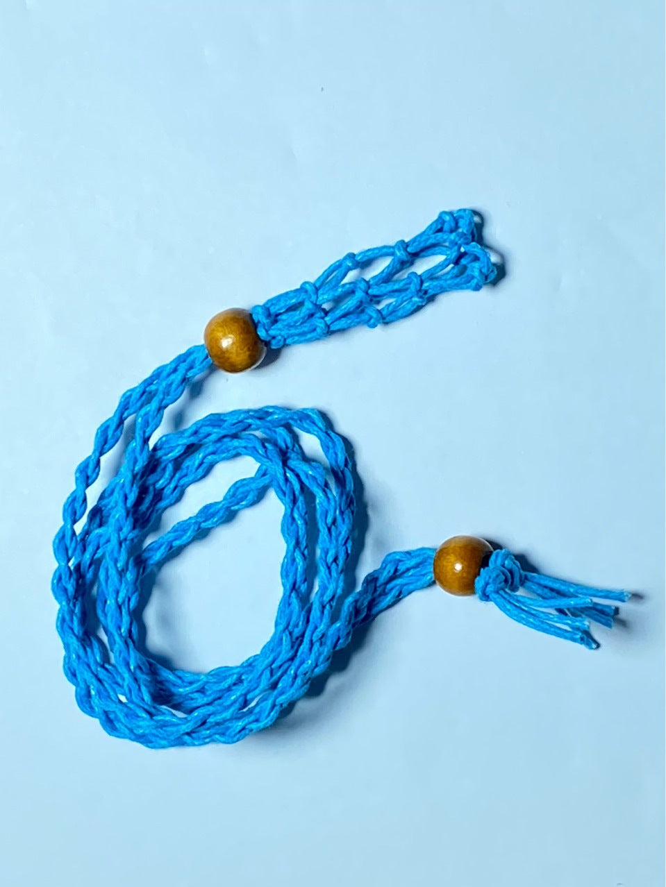 Wholesale Natural Stone Mesh Braided Necklace with Adjustable Vintage Rope ACC-NE-Nius001