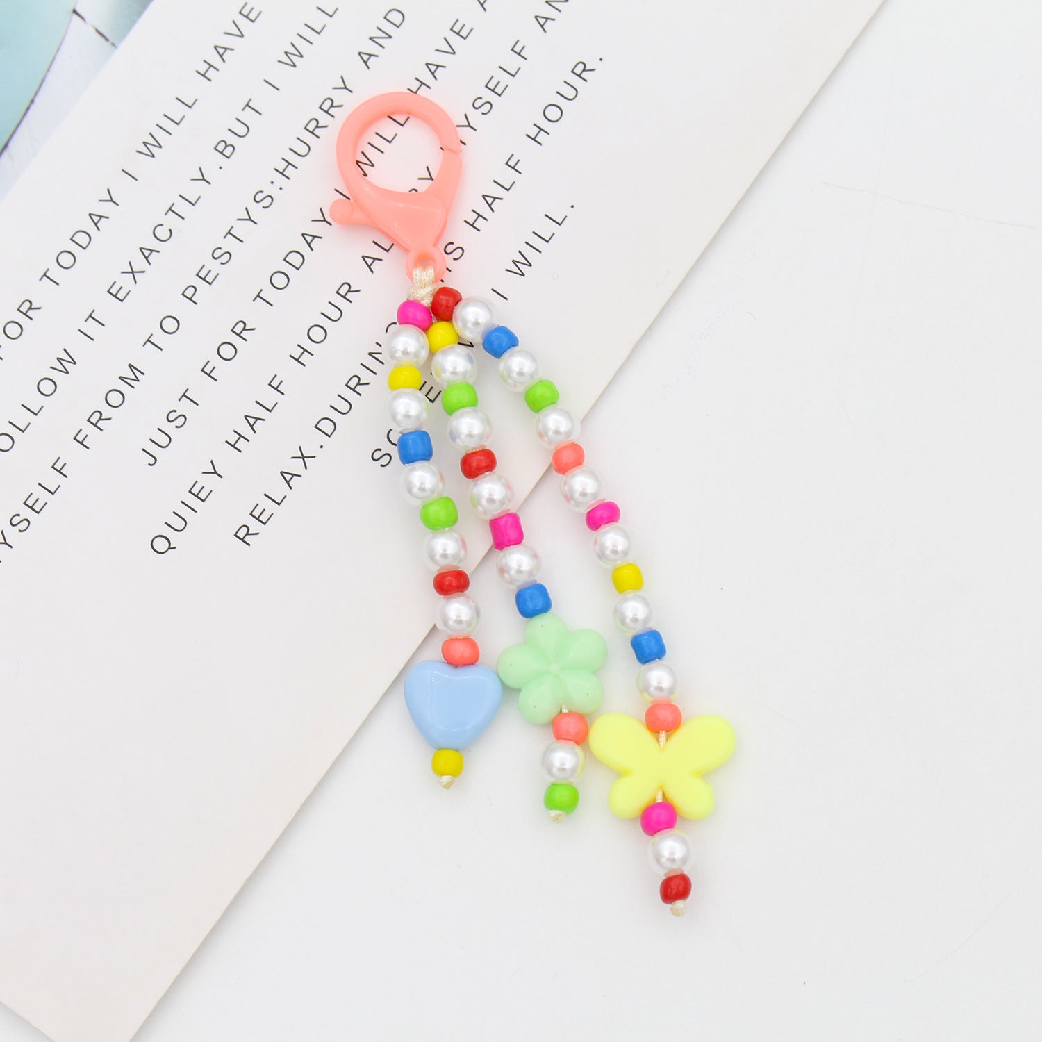 Wholesale Cartoon Small Tassel Hook Beaded Keychains ACC-KC-Jiuxing001