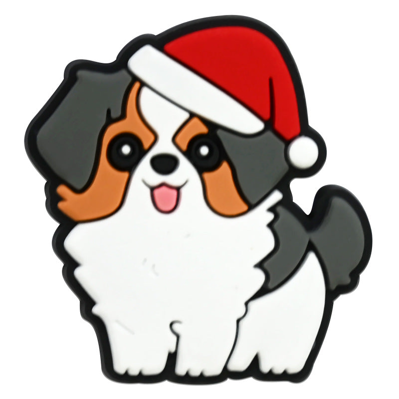 Wholesale Random 100pcs Cute Little Animal Christmas Series PVC Soft Rubber Shoe Buckle Decoration ACC-SC-RYY069