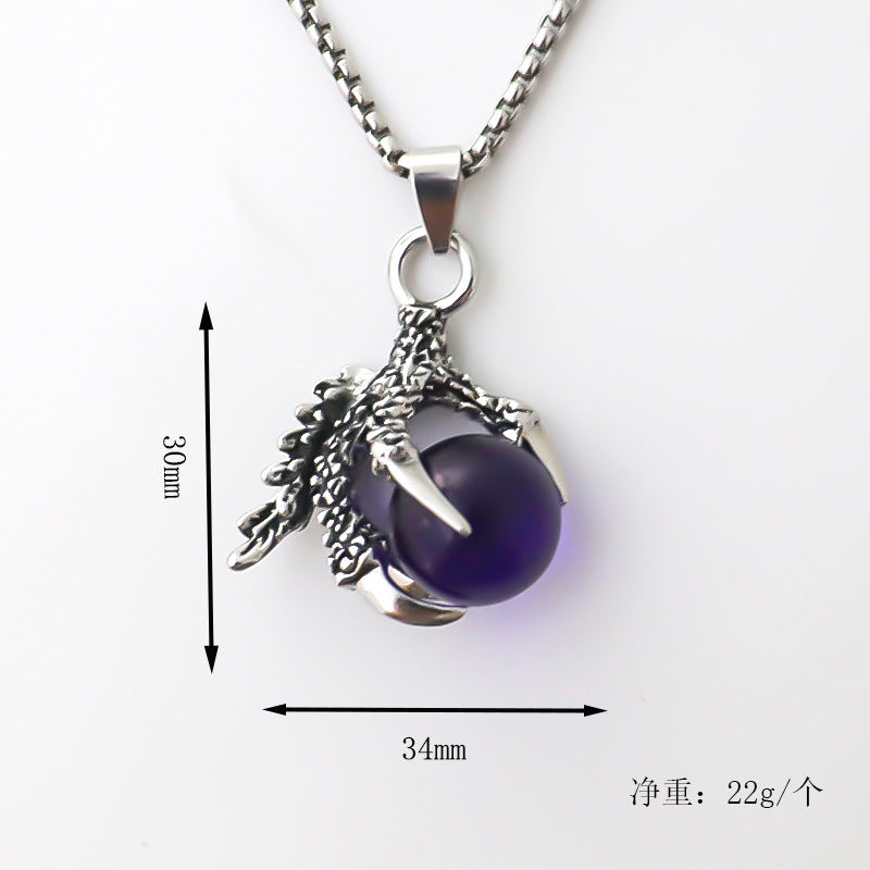 Wholesale Fashion dragon claw  pendant  necklace