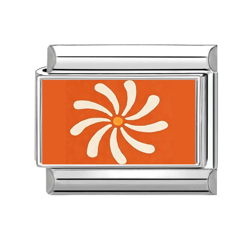 Wholesale 9mm Italian Charm Starter Bracelets DIY Heart Flower Evil Eye Series Stainless Steel Composable Bracelet