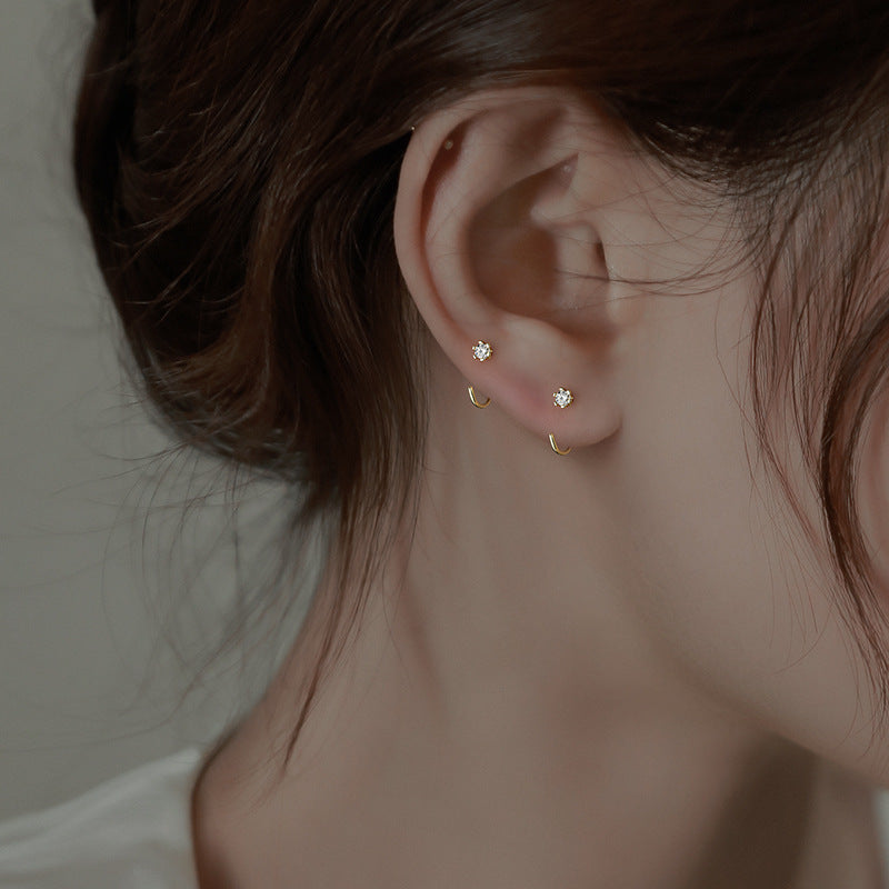 Wholesale Simple Modern Curved Hook Earrings for Sleeping