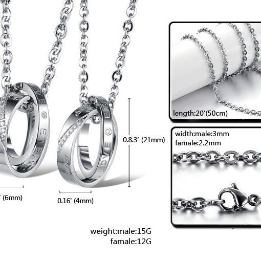 Wholesale Fashion Hip Hop All-match Titanium Steel  Pendant Necklaces