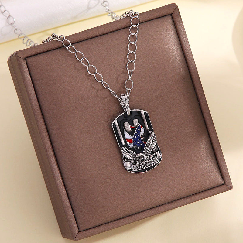 Wholesale  American Independence Day Retro Pendant Eagle Necklace