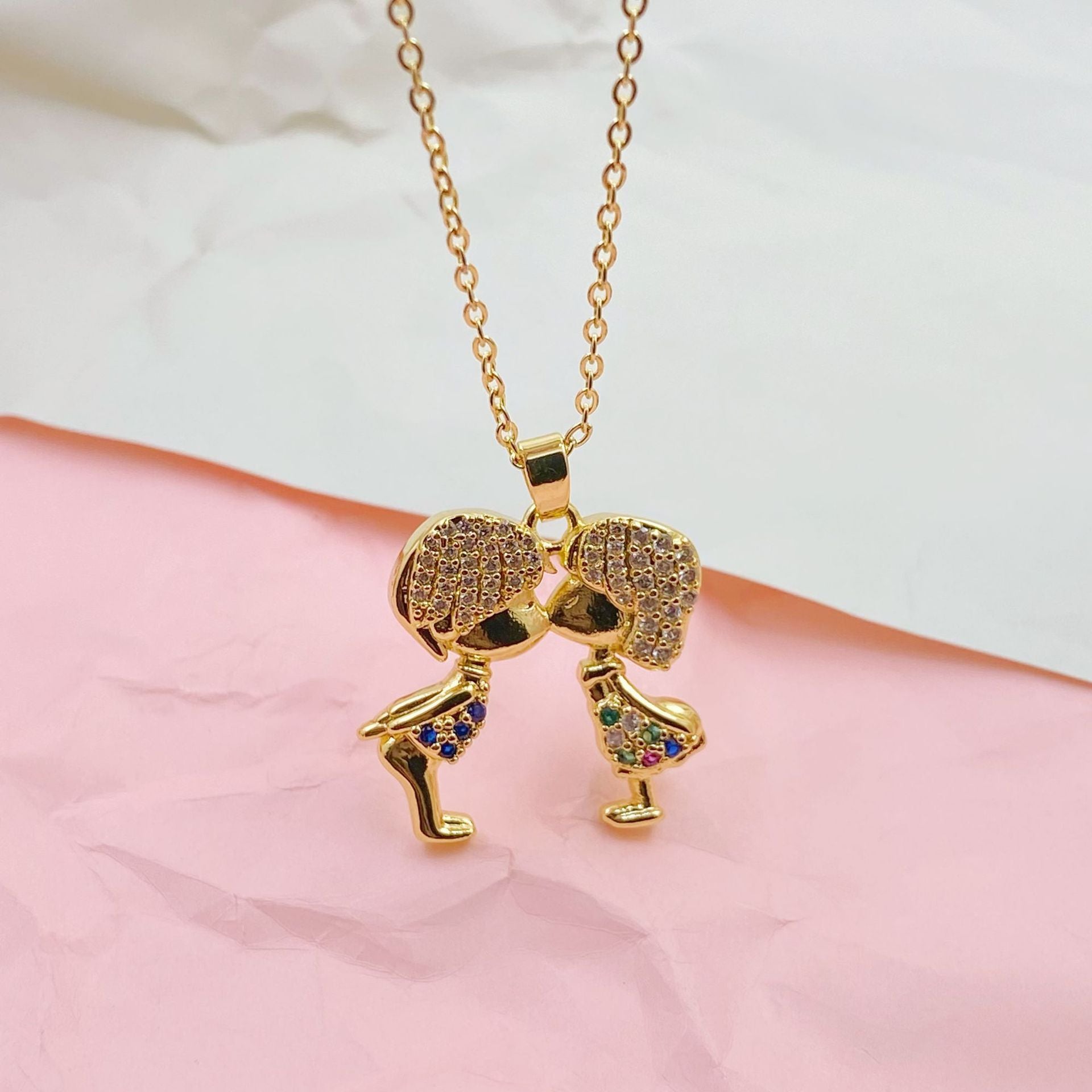 Wholesale Valentine's Day full diamond micro zircon clavicle necklace