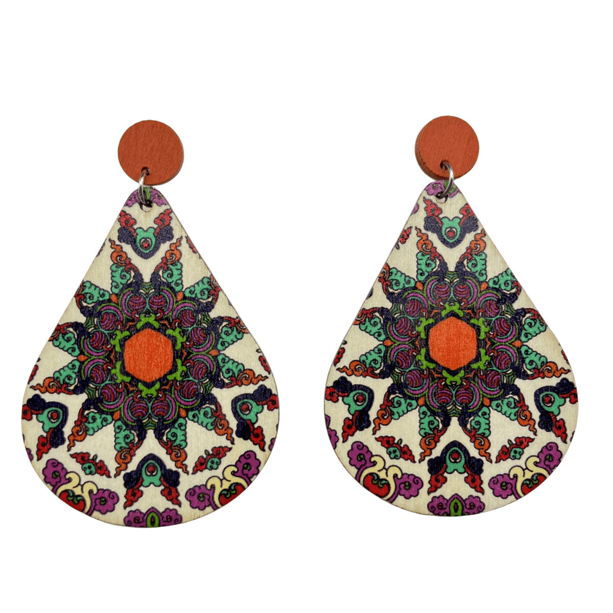 Wholesale Bohemian Vintage Wood Earrings ACC-ES-FX075