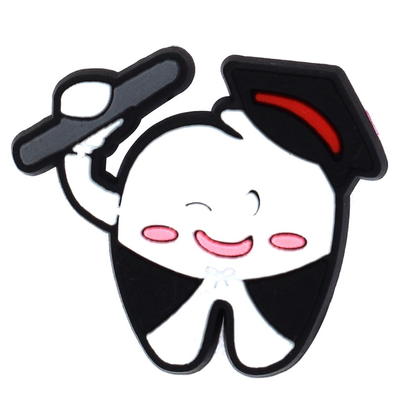 Wholesale Random 100pcs  cartoon toothbrush   PVC Soft Rubber Shoe Buckle Decoration