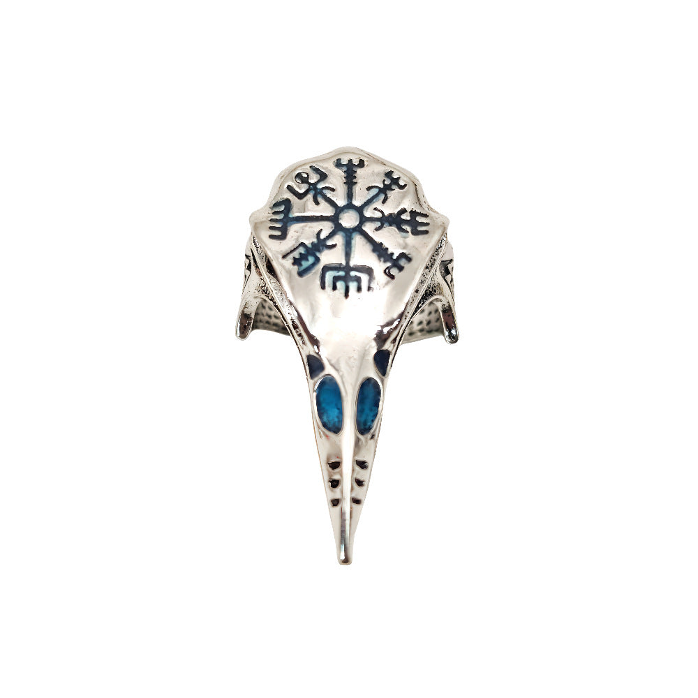 Wholesale  skull luminous ring Eagle mouth ring