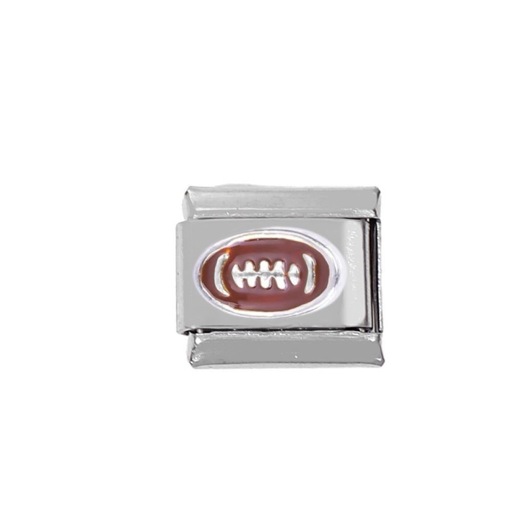 Wholesale 5pcs Italian Charm Bracelet Charm Module Stainless Steel Sports Bracelet 9mm DIY Pattern Free Stitching Detachable Composable Bracelet ACC-BT-DaLiang018