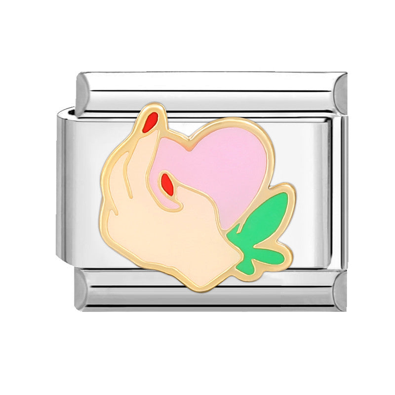 Wholesale Italian Beaded Bracelet 9mm DIY Splicing Removable Stainless Steel Combinable Bracelet