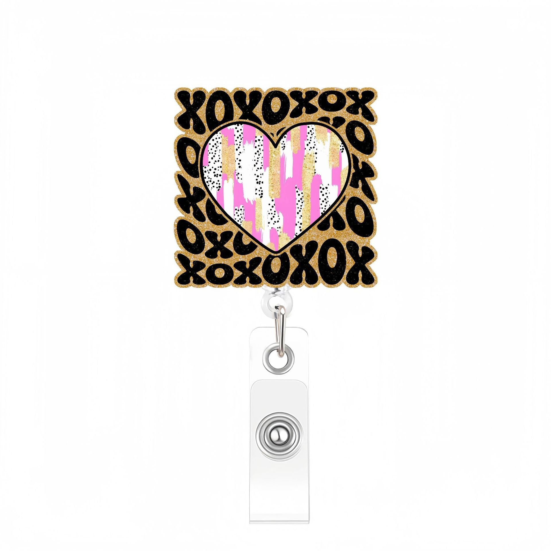 Wholesale 10pcs gold glitter creative Badge Reels