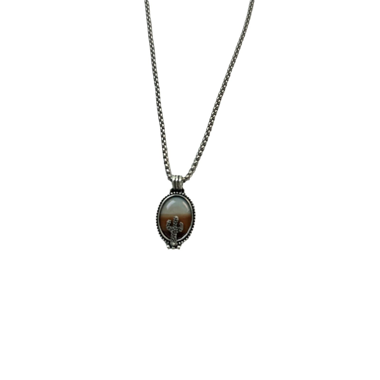 Wholesale Western Cactus Pendant Necklace - Retro Zinc Alloy Jewelry Accessory for Everyday