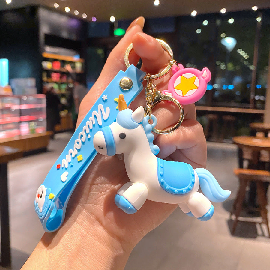 Wholesale Cartoon Pony PVC Soft Glue Cute Keychain ACC-KC-XinShu016