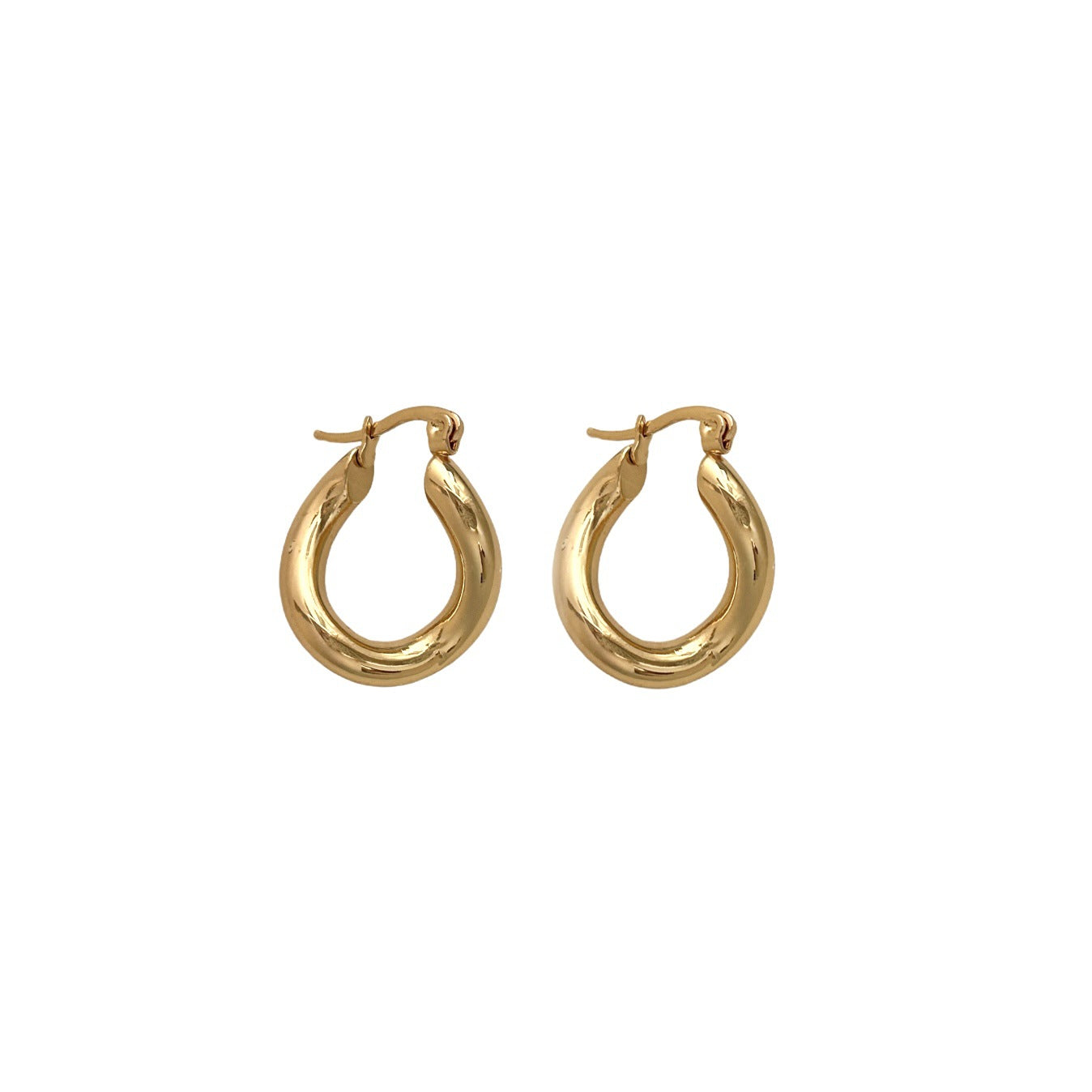 Wholesale  titanium steel kink earrings