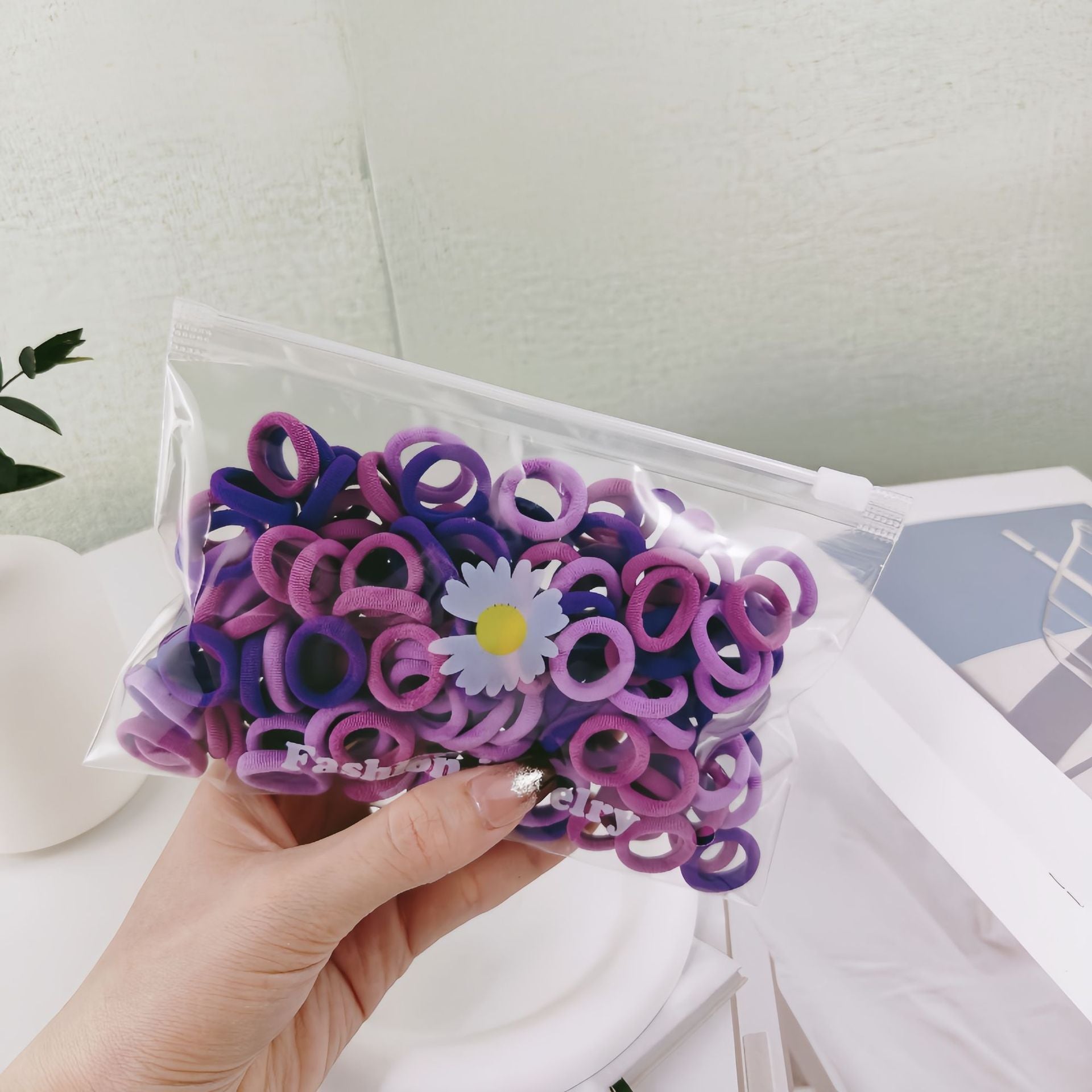 Wholesale 100pcs Children's Hair Tie Rubber Band Towel Ring Small Hair Scrunchies  ACC-HS-Mengz003