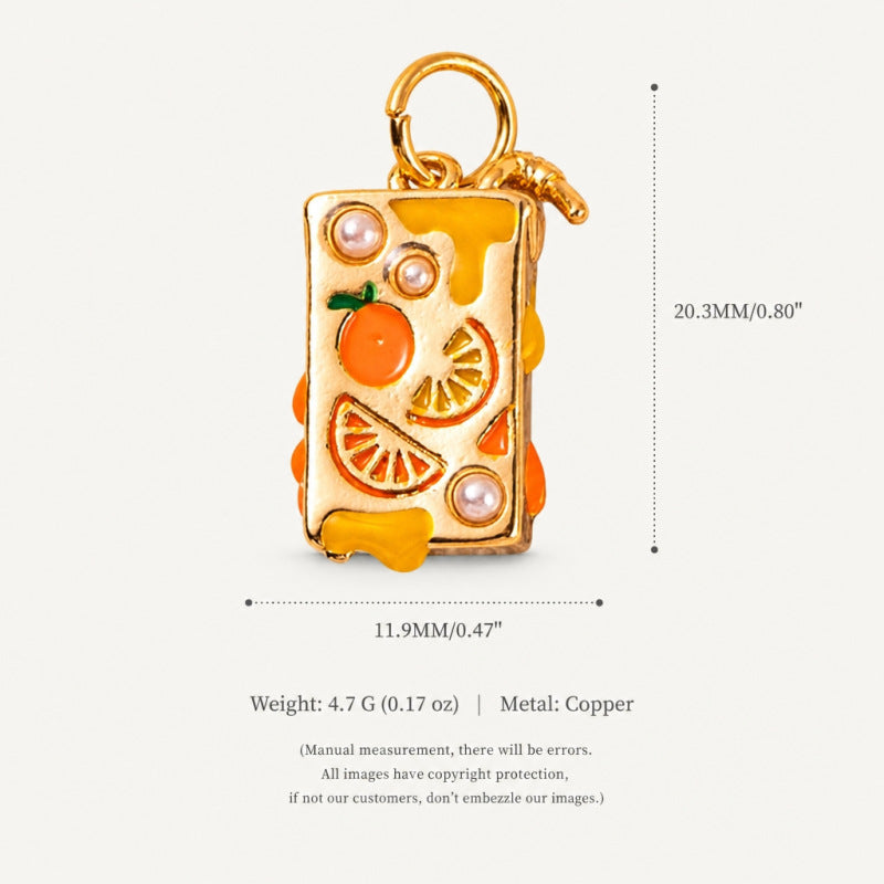 Wholesale Trendy Korean Style Fruit Dessert Pendant Charms Donut Pizza Cake Design Plated Copper DIY Jewelry Accessory For Bracelet Necklace Making Gift Boutique Resale