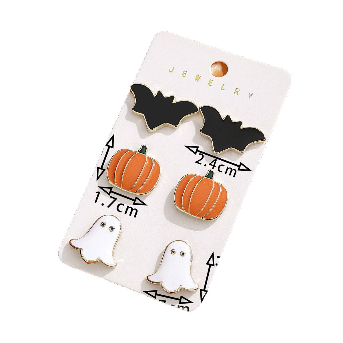 Wholesale  Earring Set Cartoon Pumpkin Ghost Design Zinc Alloy Jewelry Accessory for Party Gift