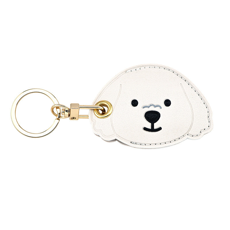 Wholesale Fruit Print Drop Shaped PU Leather Card Holder Keychain Cute Bag Charm Boutique Resale Gift