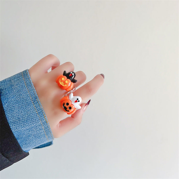 Wholesale Halloween Rings Resin Demon Ghost Pumpkin Rings ACC-RS-Weiw001