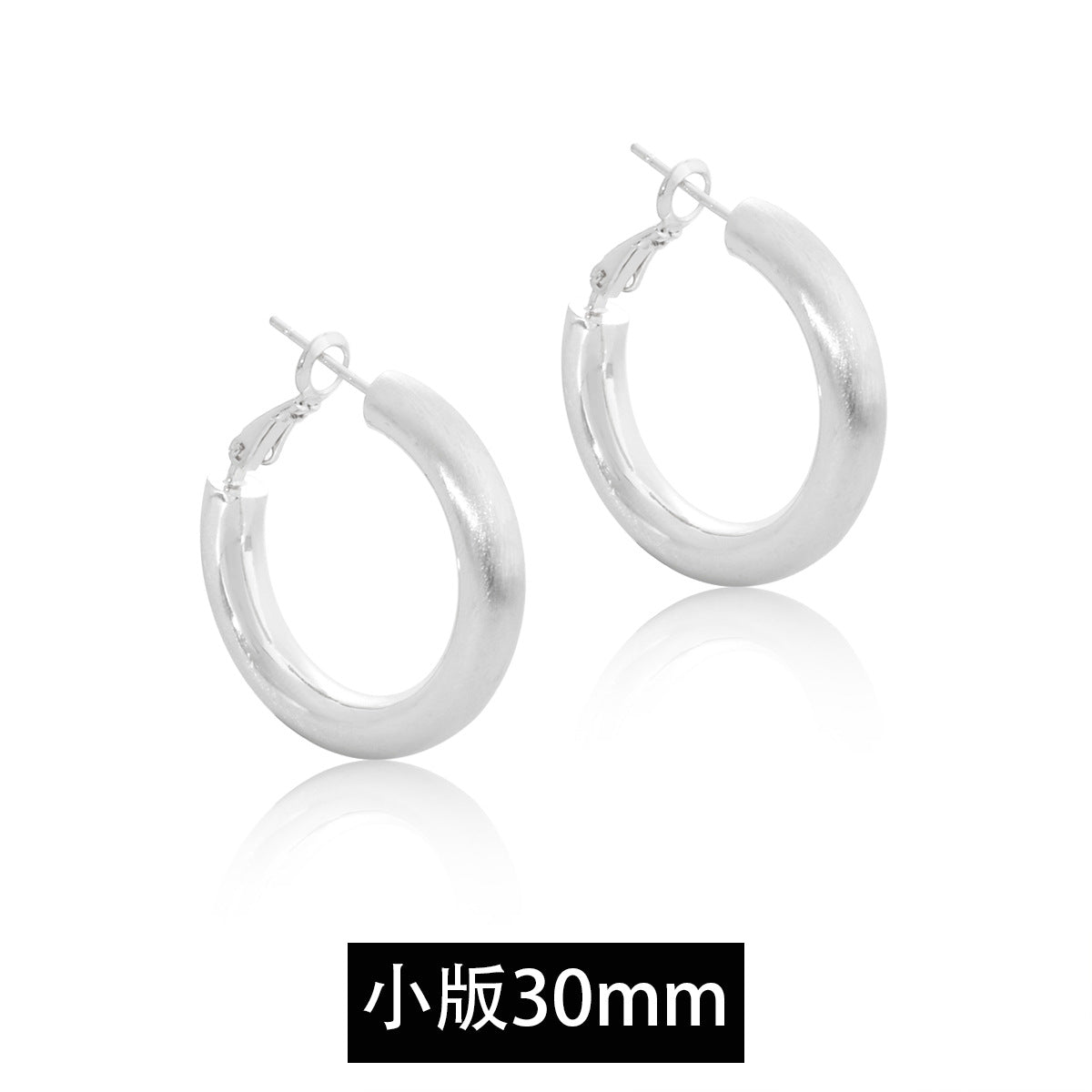 Wholesale Personalized Exaggerated Brushed Earrings Luxury Hoop Earrings