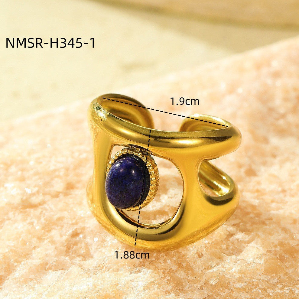 Wholesale Retro Eye of Horus Accessories Light Luxury Open  Stainless Steel Ring
