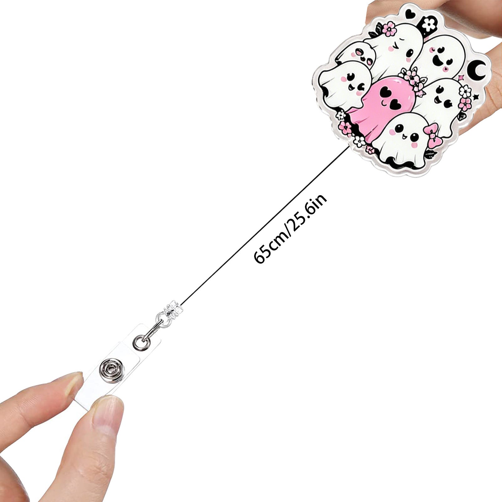 Wholesale Abs  Ghost Skull ID Badge Reel for Medical Staff