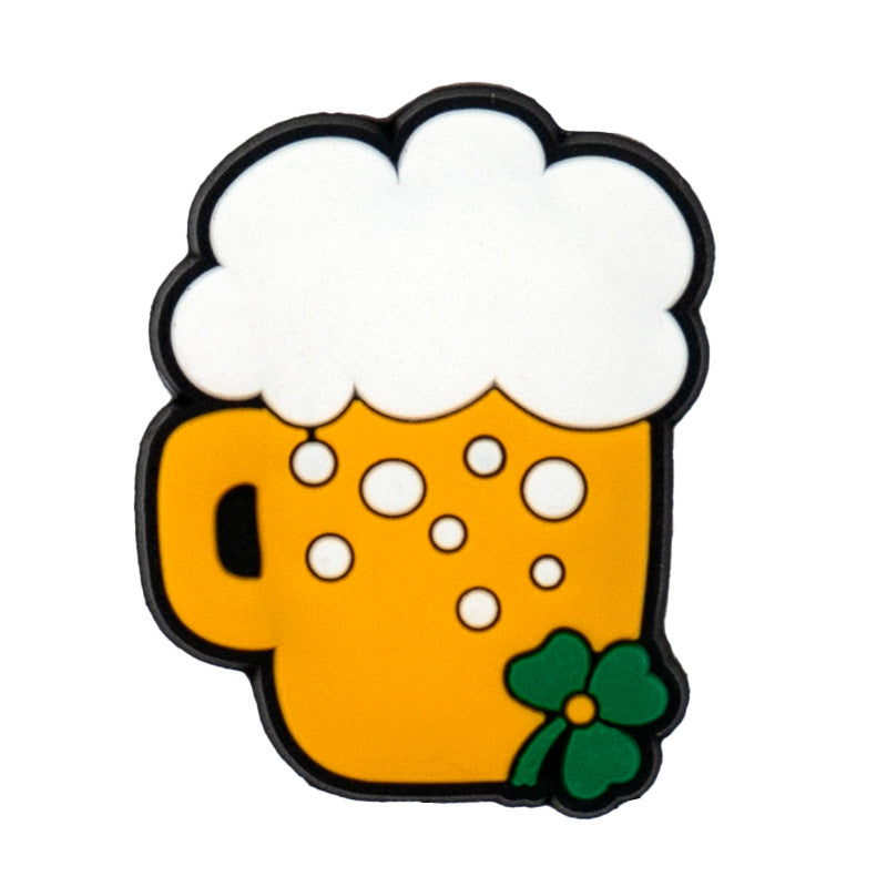 Wholesale PVC Shoe Flower Buckle Charms Cool Drink Design For Kids Sandals Cute Summer Casual Decorative Accent