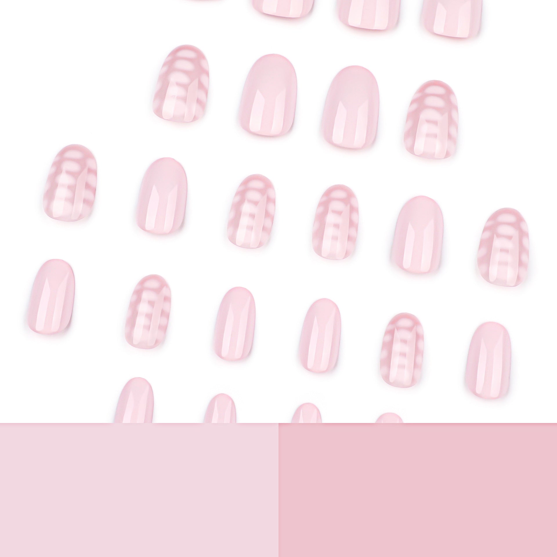 Wholesale 24 Pieces/box White Pink Nails Kits Nail Stickers