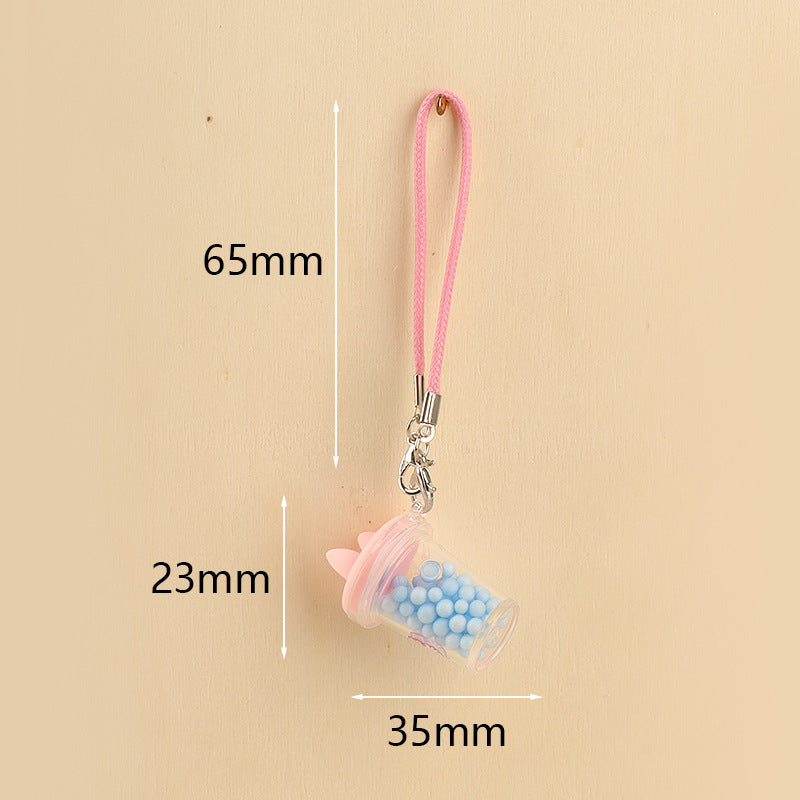Wholesale Cute Mini Shake Cup Keychain Pendant Doll Accessories