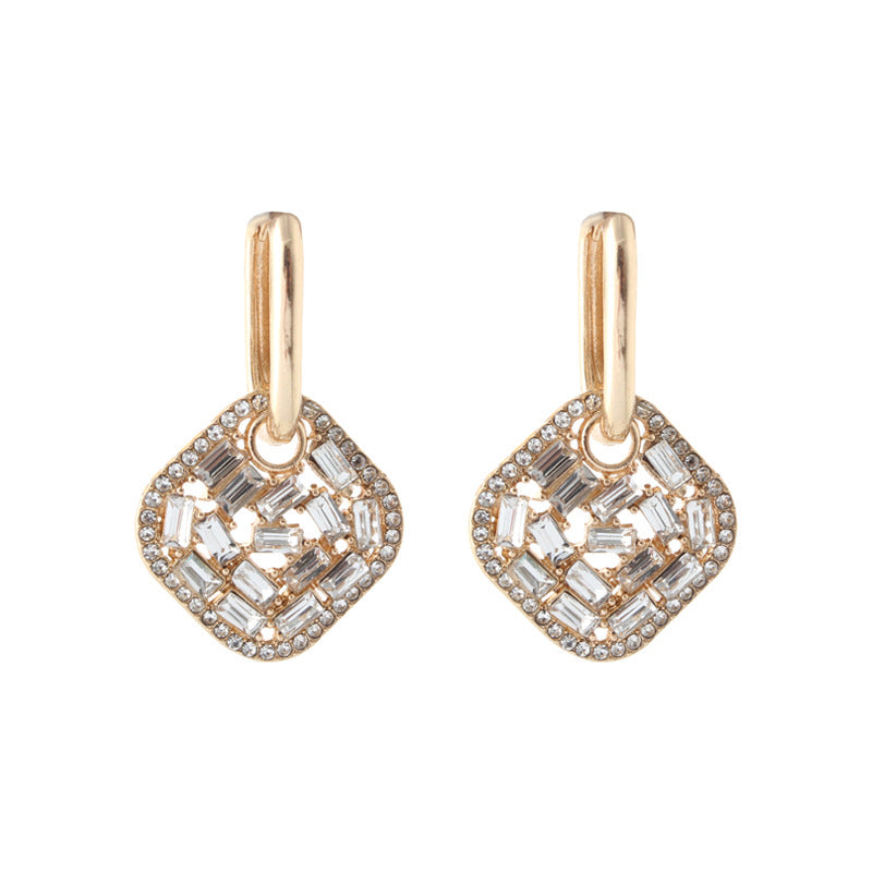 Wholesale Light Luxury Geometric Diamond Earrings ACC-ES-XiaoCheng009