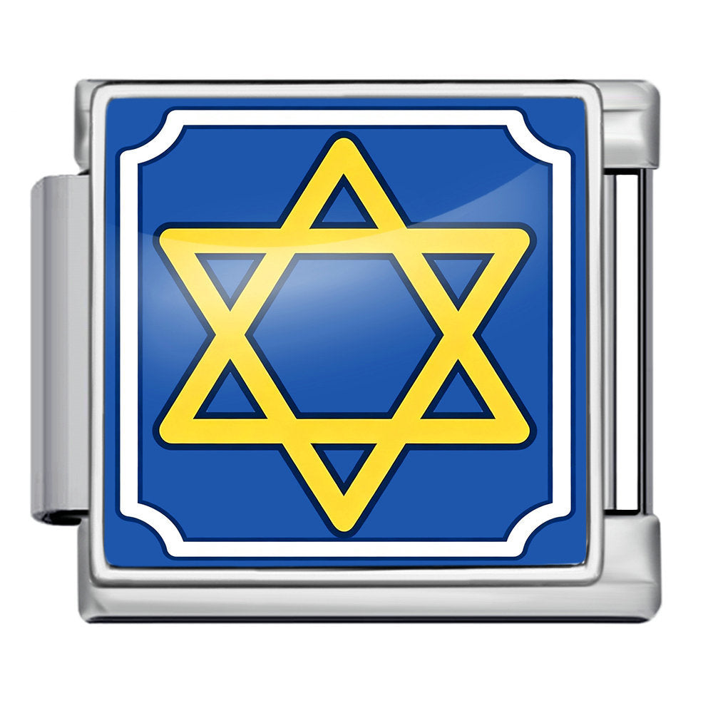 Wholesale Hanukkah Jewish Culture Theme Stainless Steel DIY Modular Bracelet Chic Jewelry Accessory For Everyday Wear Or Gift