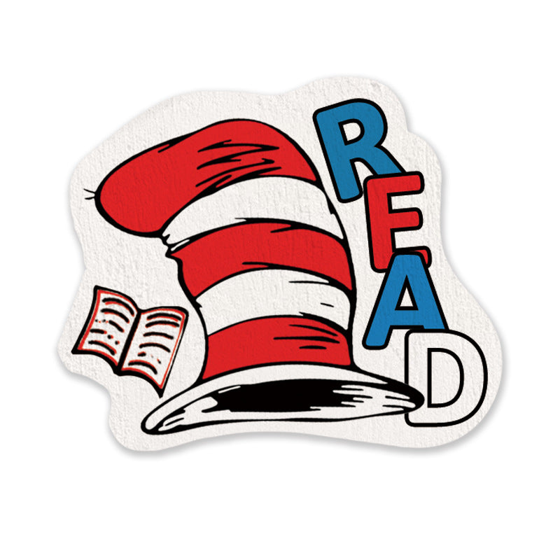 Wholesale Summer vacation children's teacher reading fun name brooch