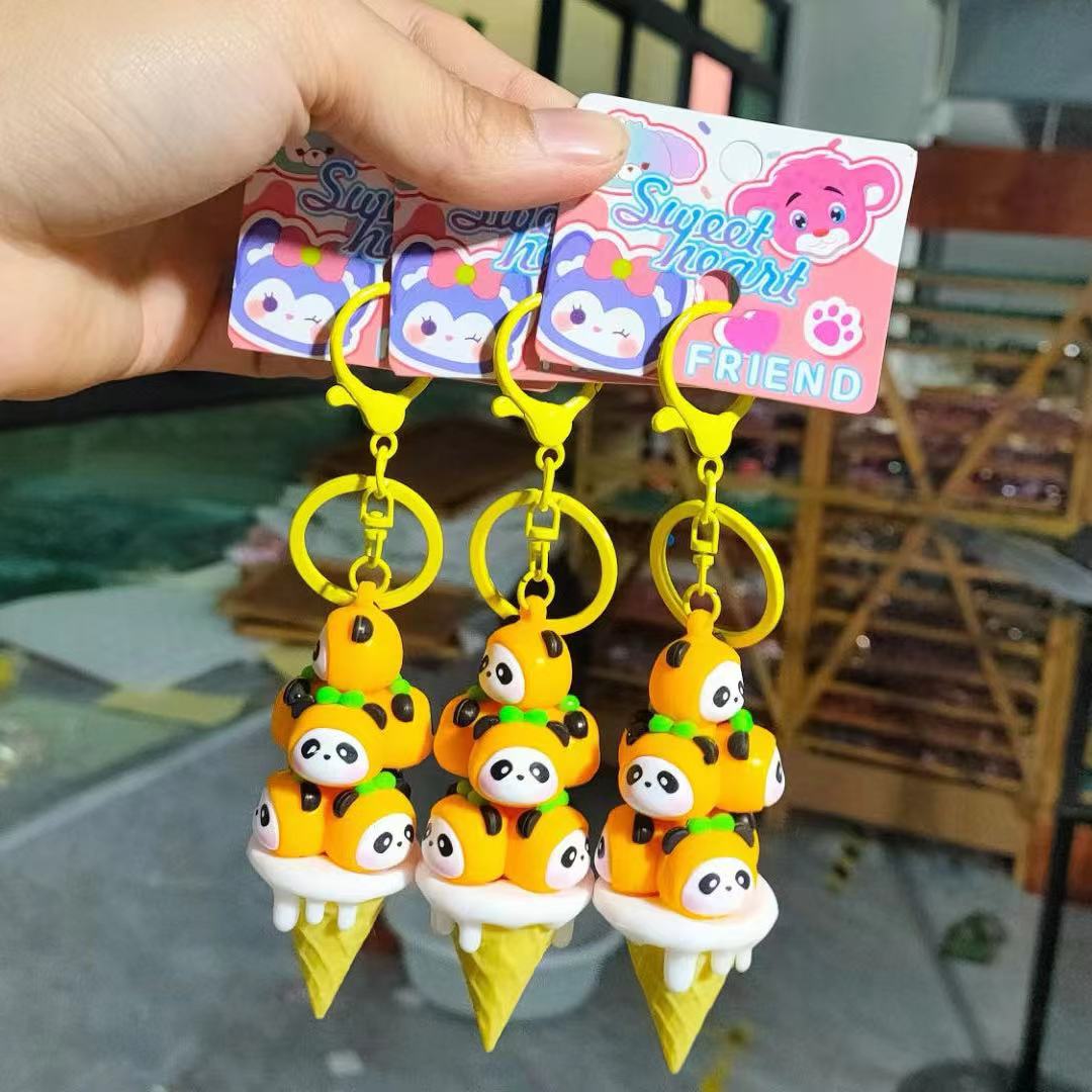 Wholesale Cartoon Pig Tower Cute Pet Monster Stacking Fun Keychain