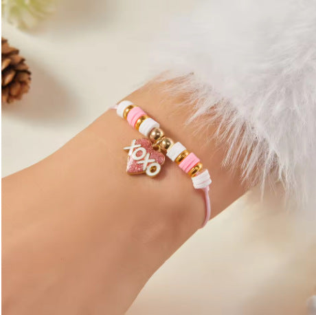Wholesale Valentine' s Day Xoxo Braided Bracelet