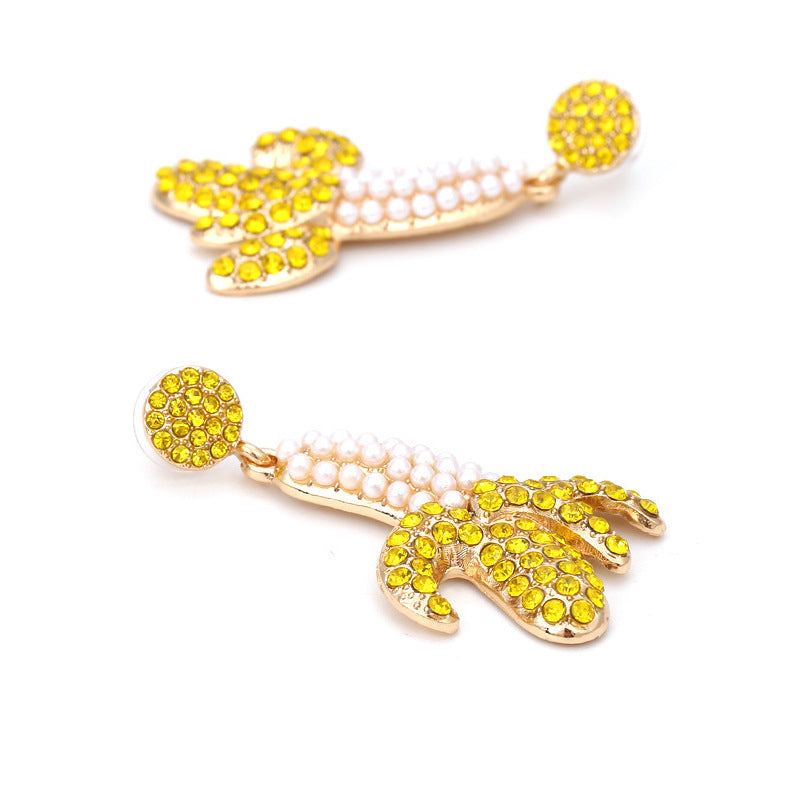 Wholesale Fruit Earrings Design Alloy Electroplating Party Wear Fashion Accessory