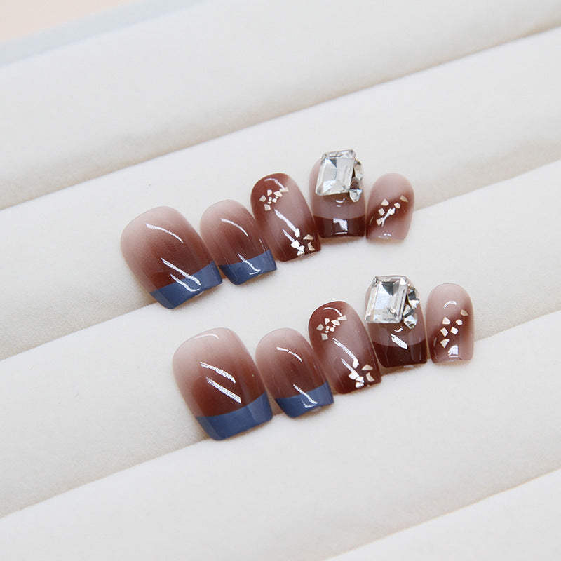 Wholesale 10 Pieces/box Light Luxury Gradient Smudge Nails Kits Nail Stickers