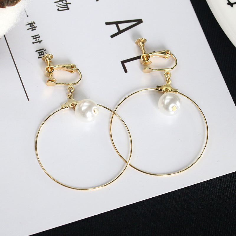 Wholesale  diamond-embedded geometric earrings