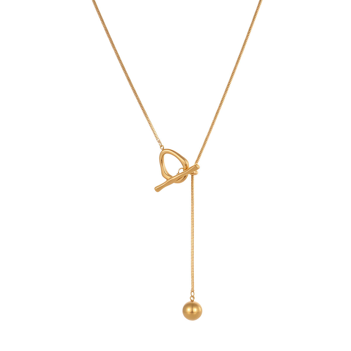 Wholesale Stainless steel long Y-chain design necklace