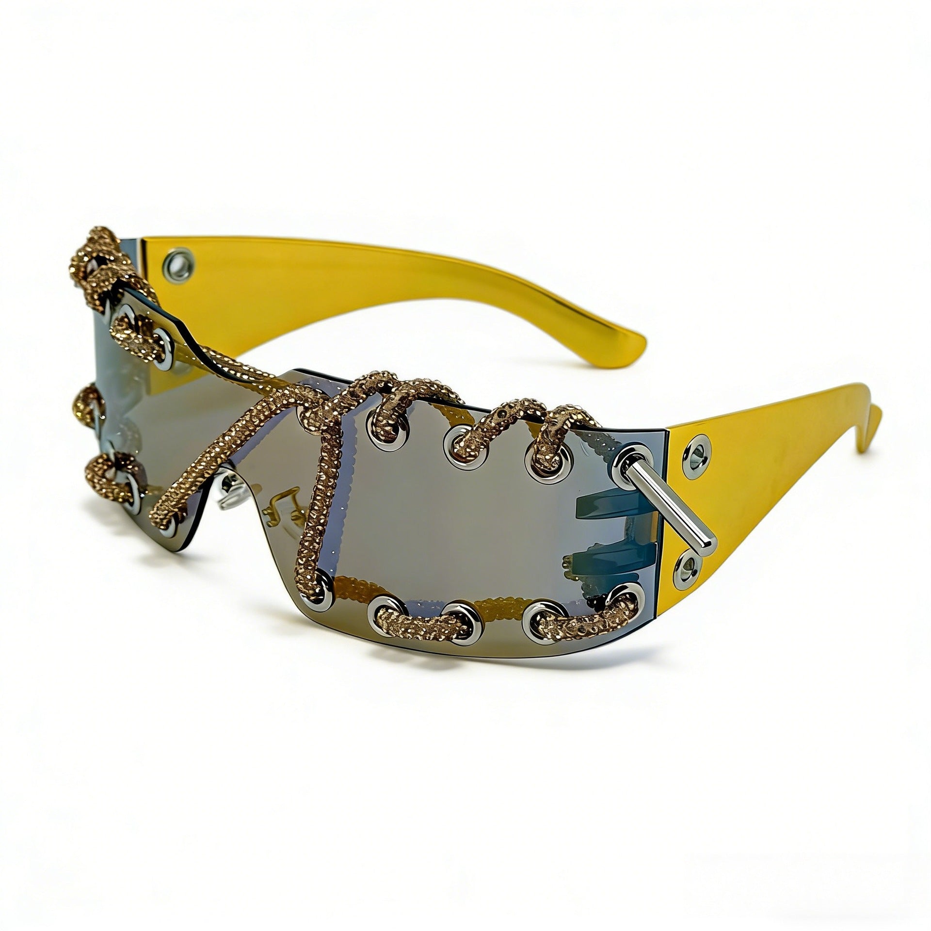 Wholesale Y2K Cyberpunk Rhinestone Sunglasses Fashion Accessory Boutique Resale
