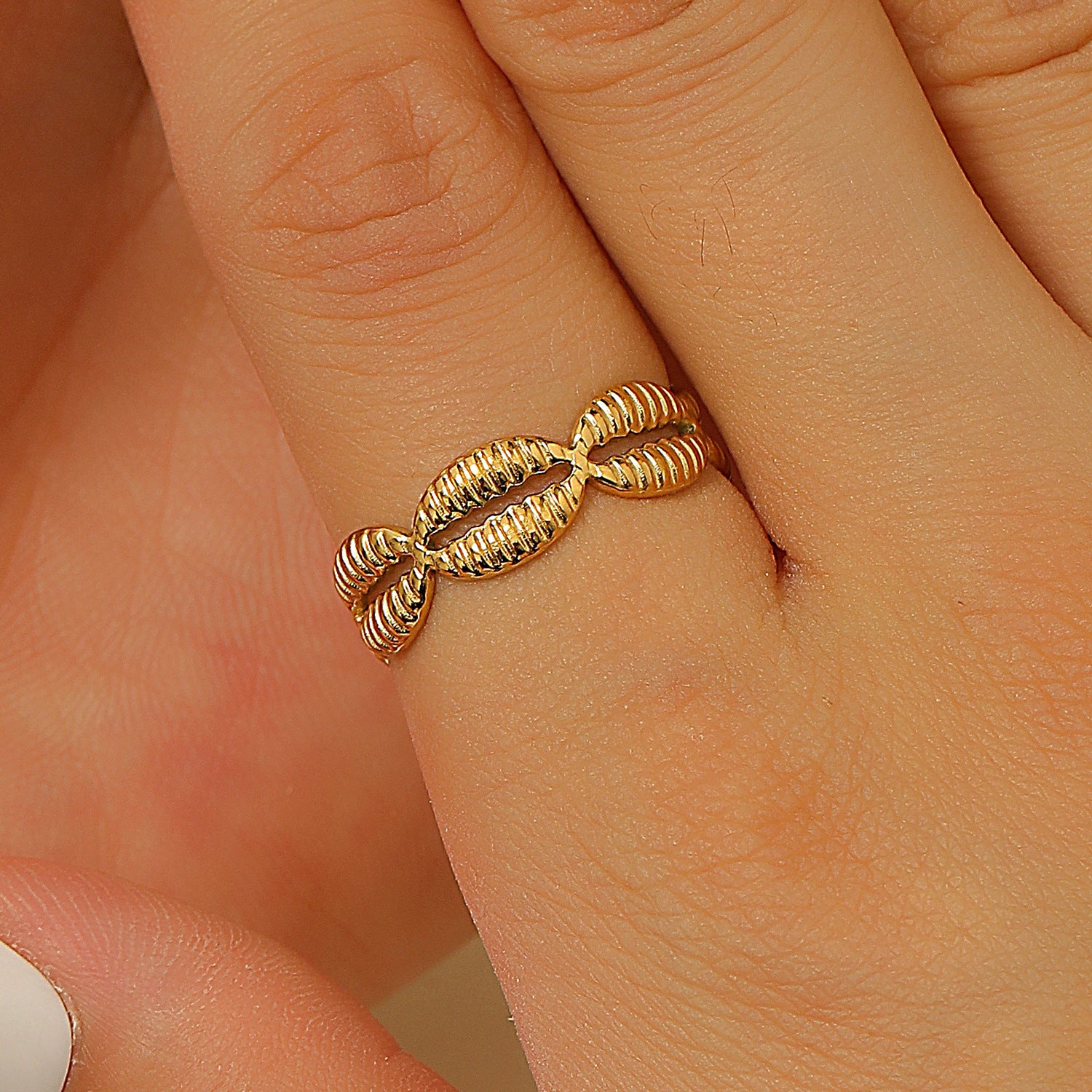 Anello regolabile con apertura oceanica per stelle marine in acciaio inossidabile all'ingrosso