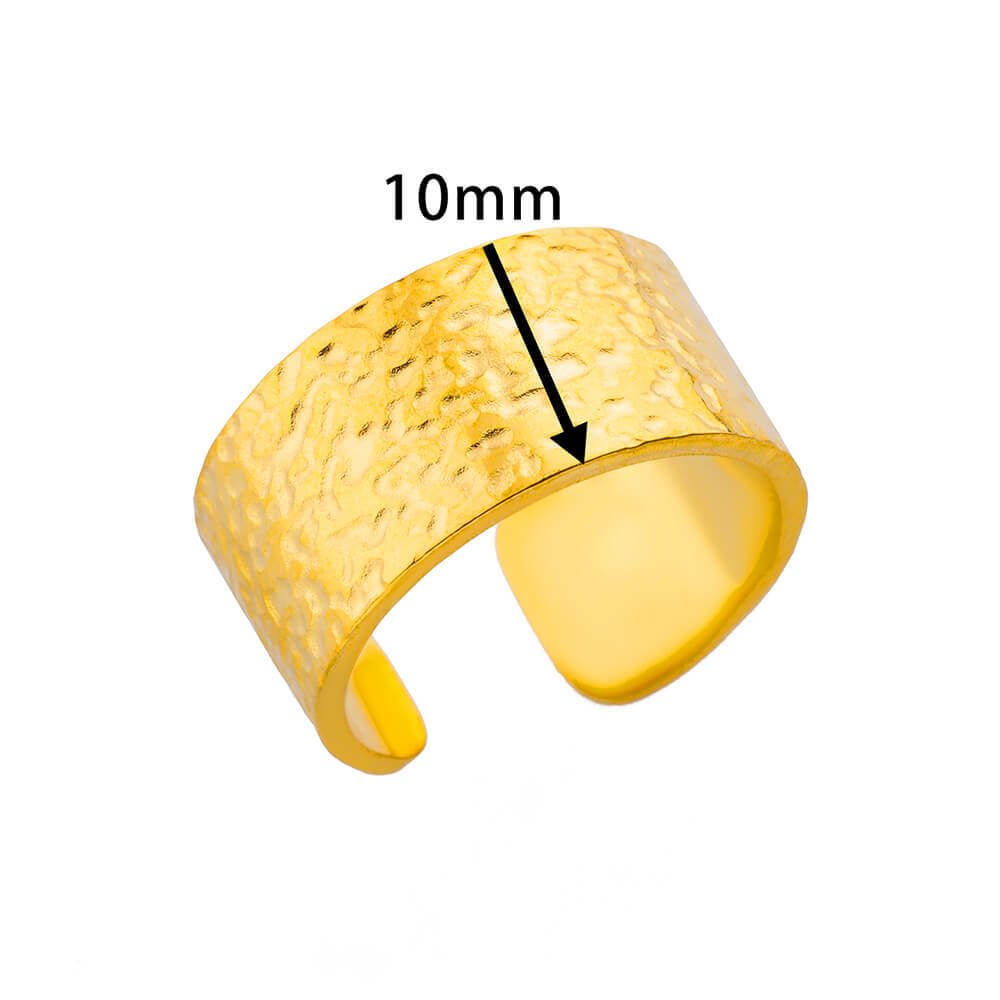 Wholesale  Light Luxury Stainless Steel 18k Gold Plated Ring