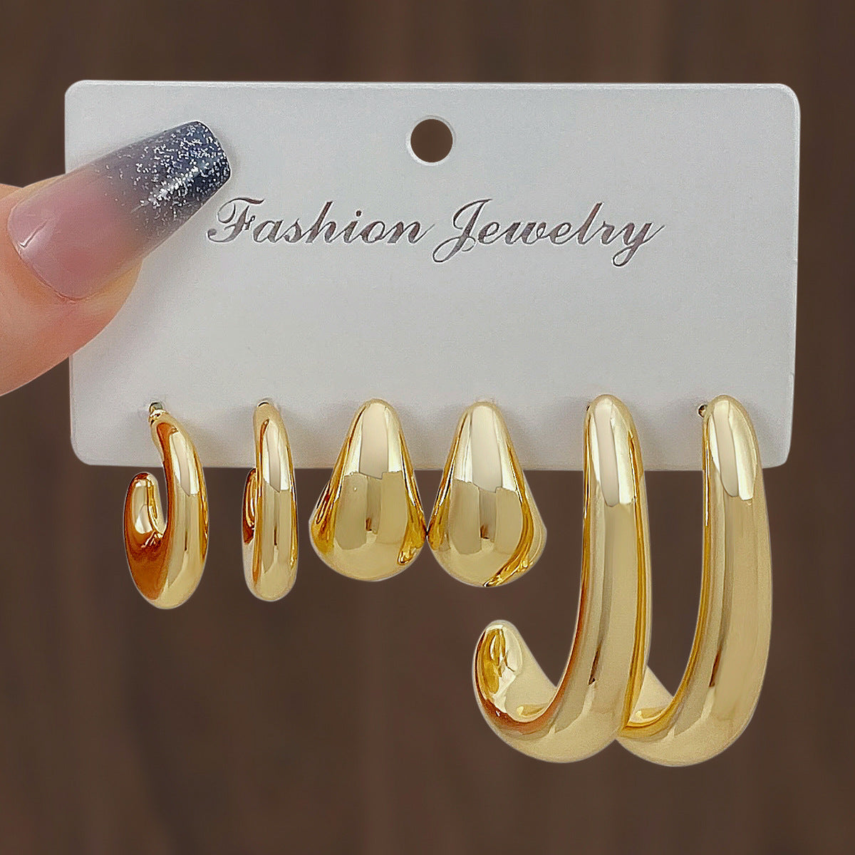 Wholesale Double twist earring set