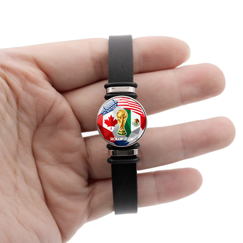 Wholesale  World Cup Leather Bracelet