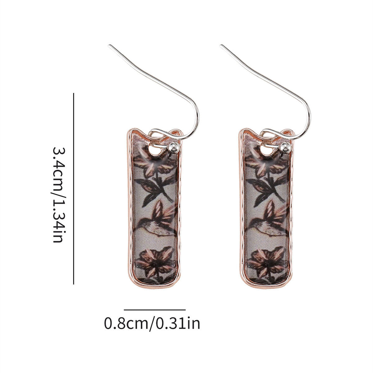 Wholesale Vintage Bohemian Long Geometric Floral Drop Earrings