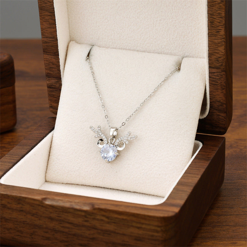 Wholesale Silver Titanium Steel Necklace ACC-NE-Quanx005