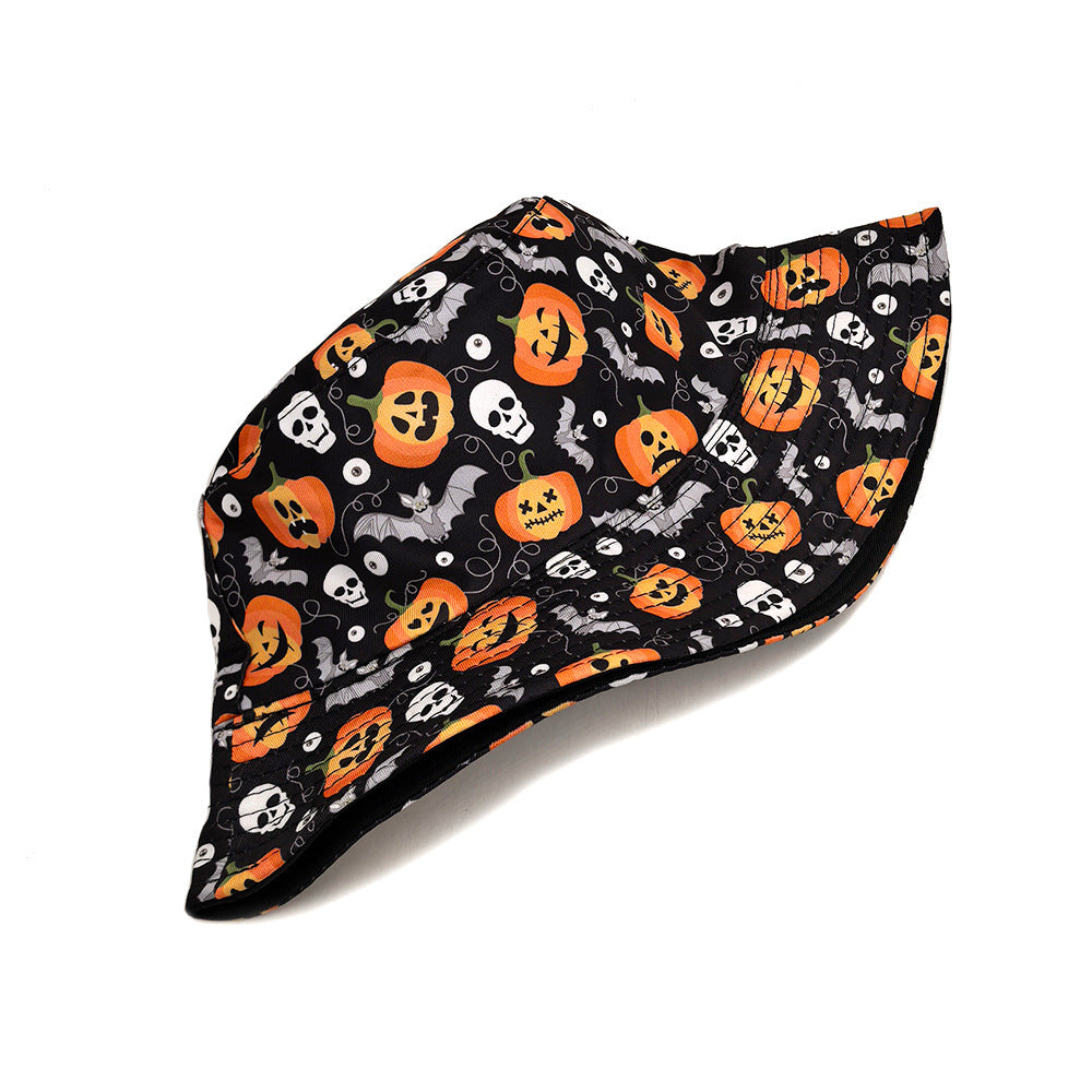 Wholesale  Funny Pumpkin Lantern Printed Bucket Hat