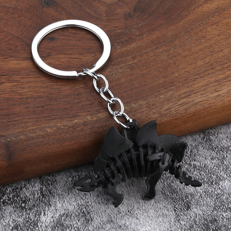 Wholesale Alloy Colorful Skull Dinosaur Keychain