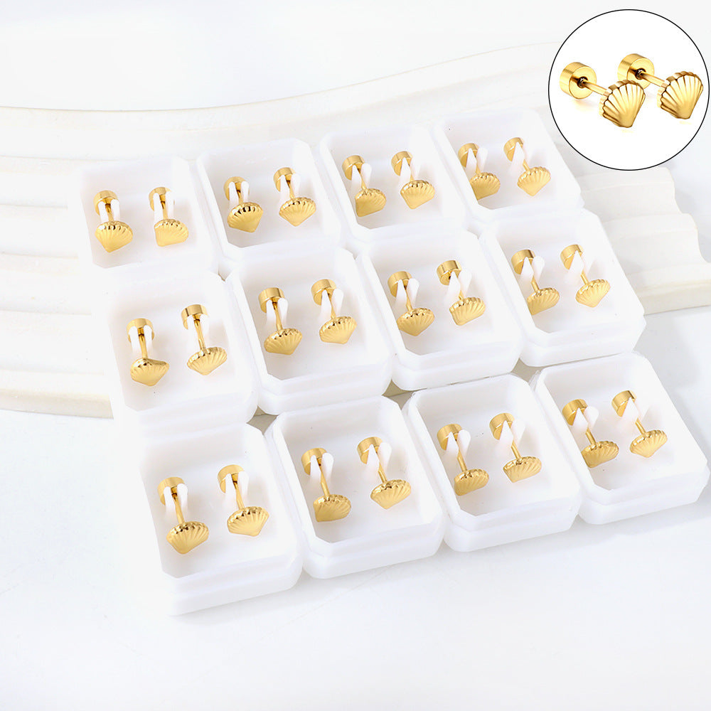 Wholesale  shell stud stainless steel  earrings